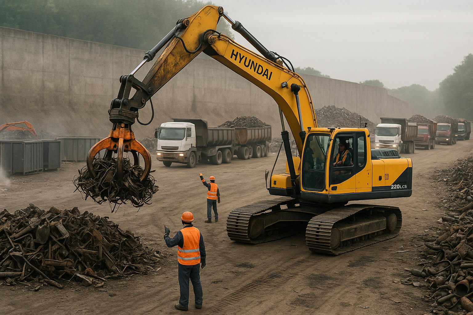 Descarregar sucata fora da sequência cria gargalos no pátio