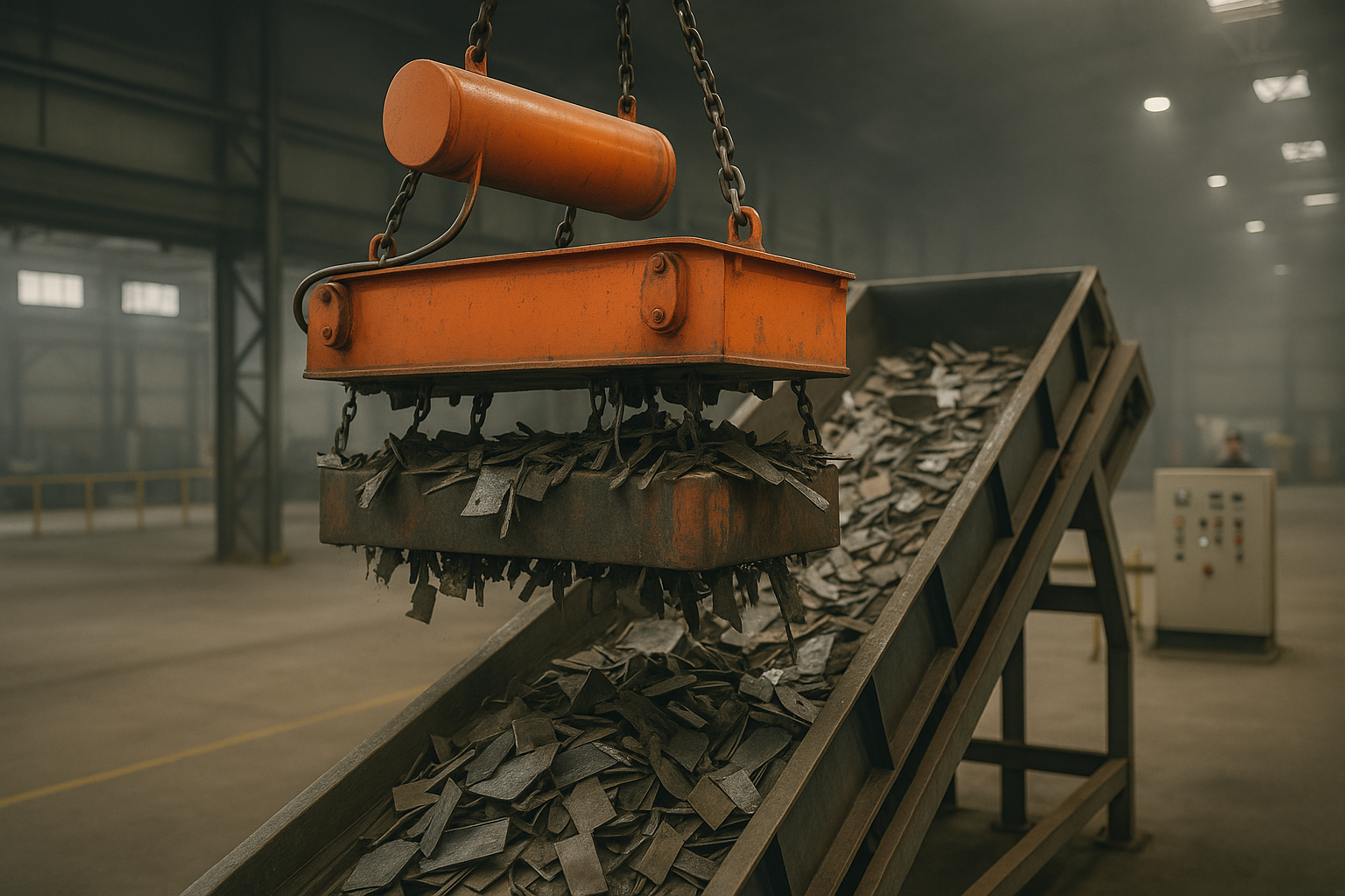 Dimensionamento de eletroímã para esteiras inclinadas