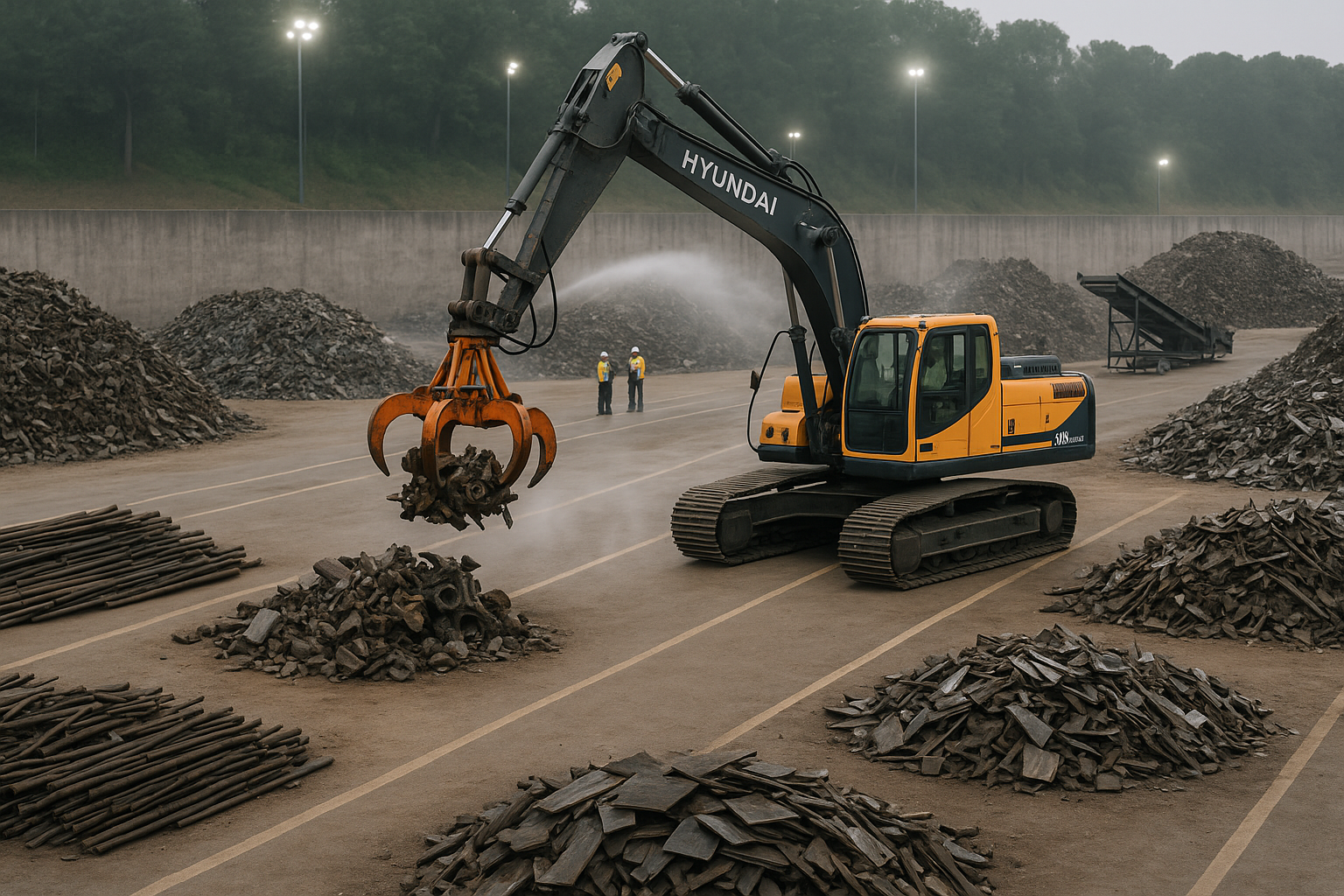 Critério: pinça ou eletroímã para pátios