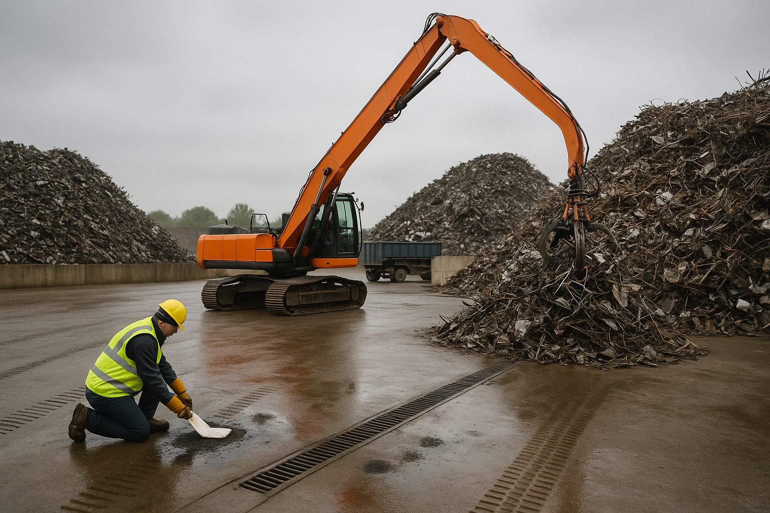 Contenção de óleo em pátios para reduzir risco de incêndio