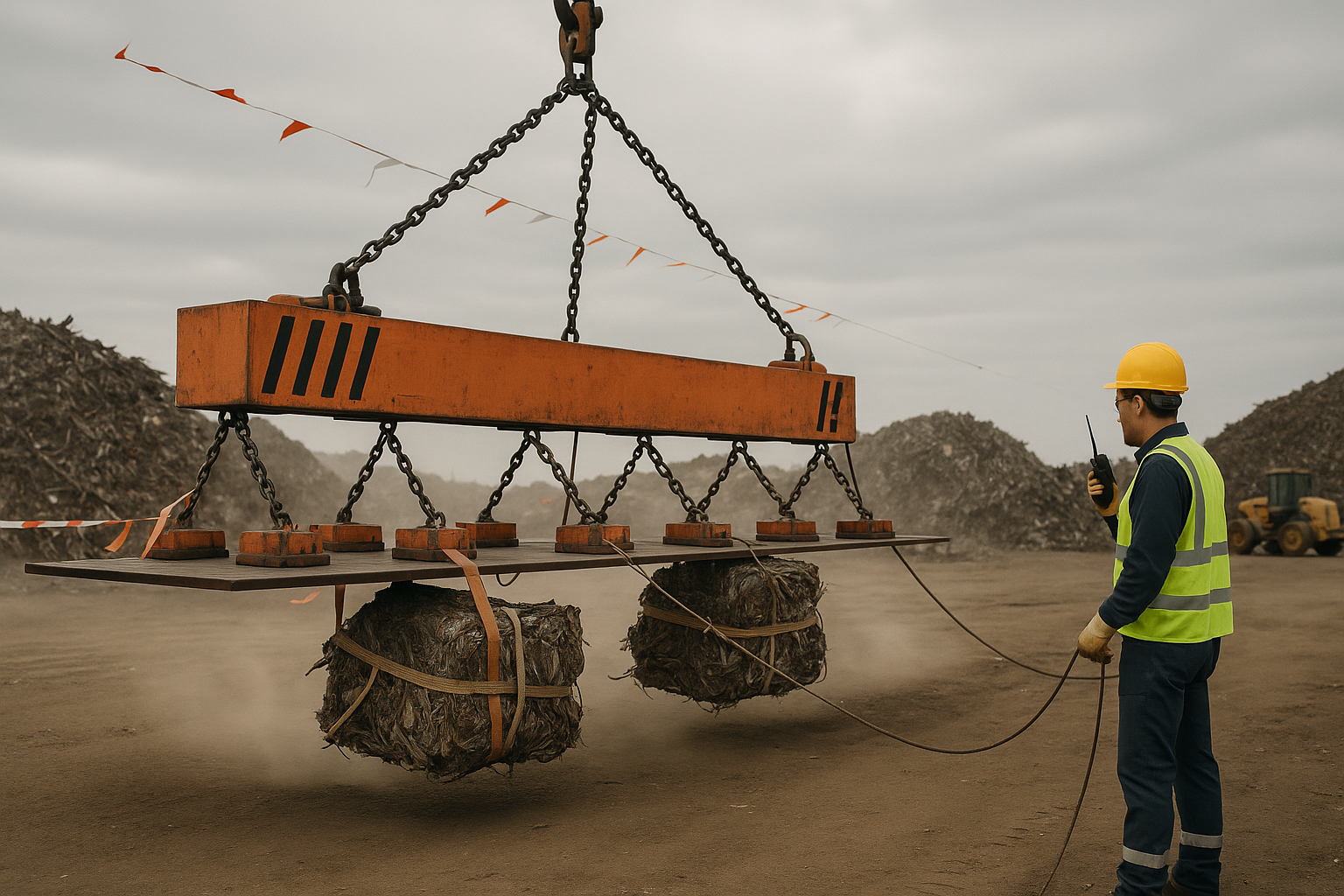 Vento e estabilidade de cargas em eletroímãs