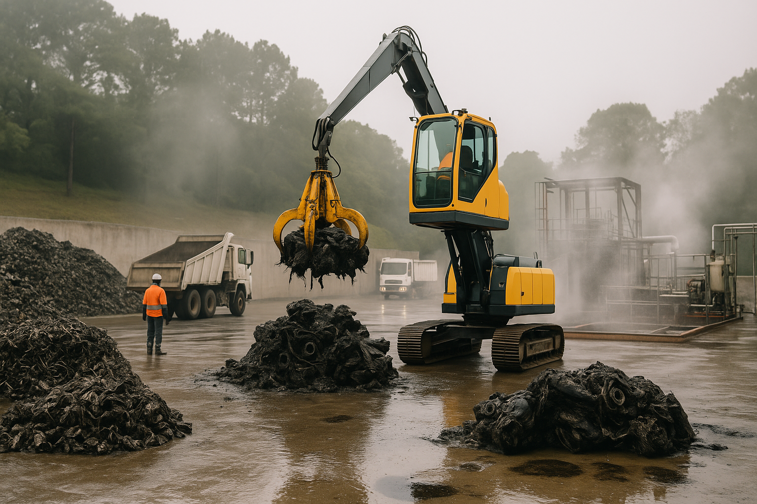Quando lavar sucata oleosa antes da triagem