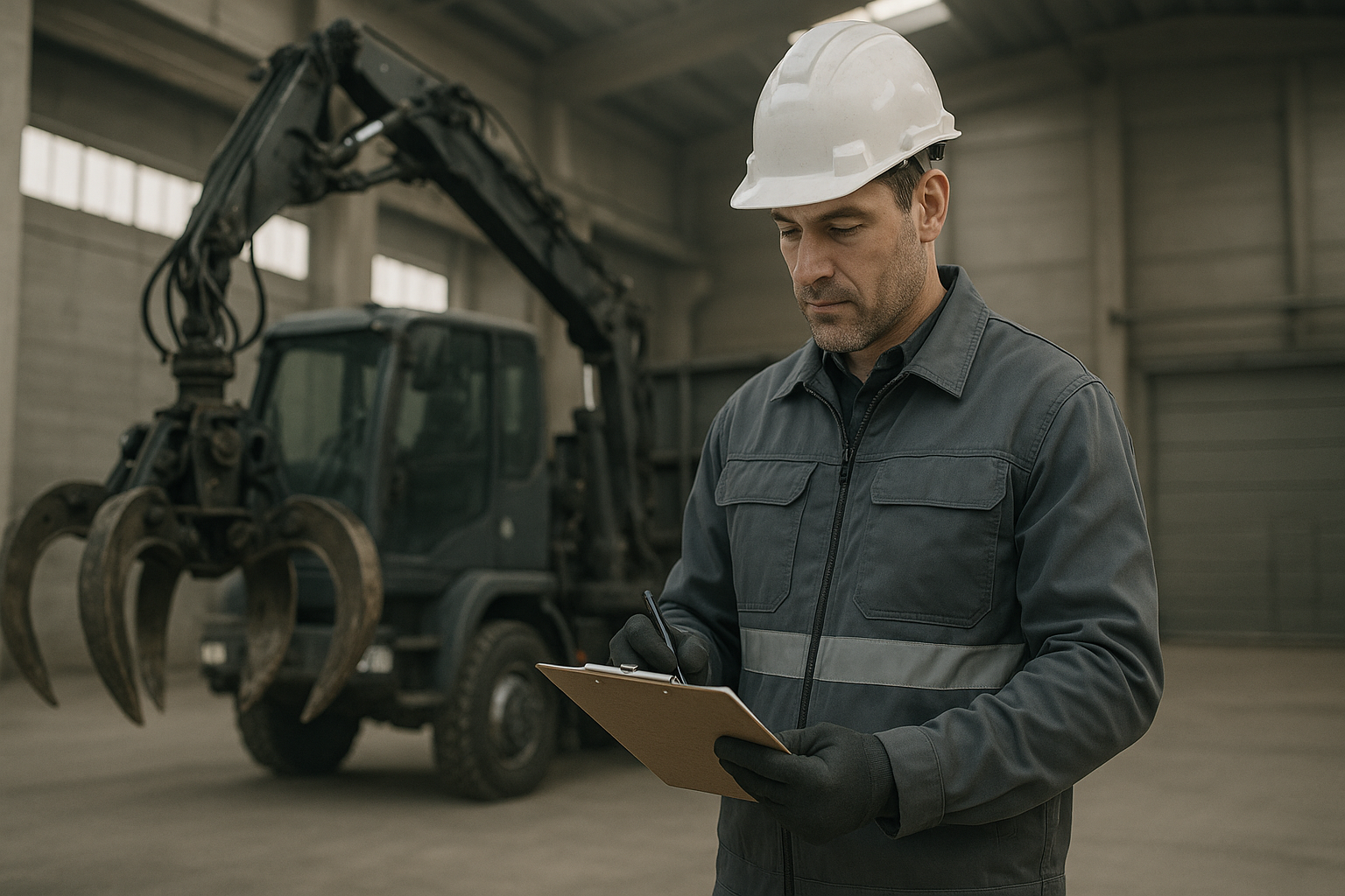 Checklist de segurança para operação de caminhão-garra