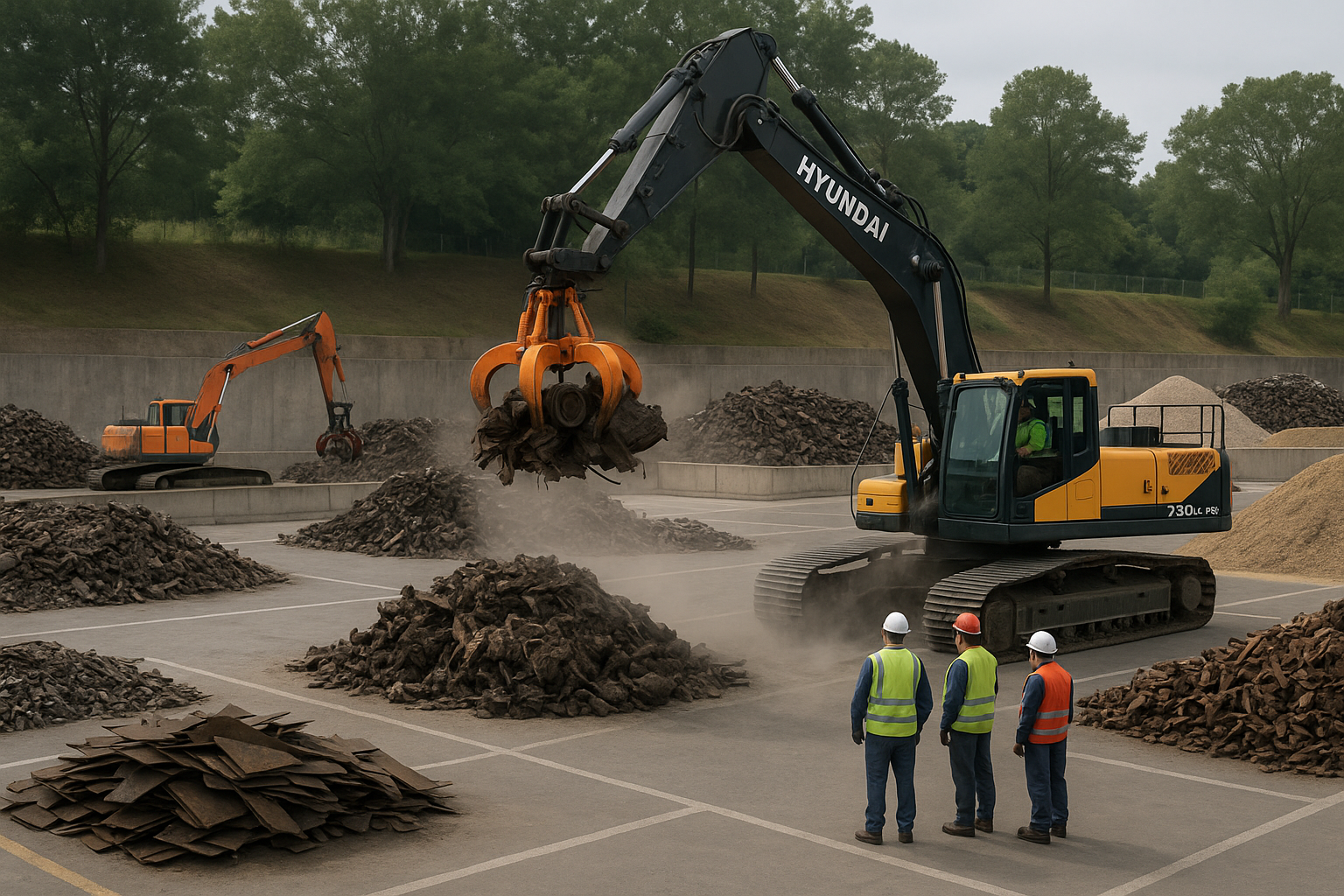 Zonificação do pátio para evitar mistura de ligas