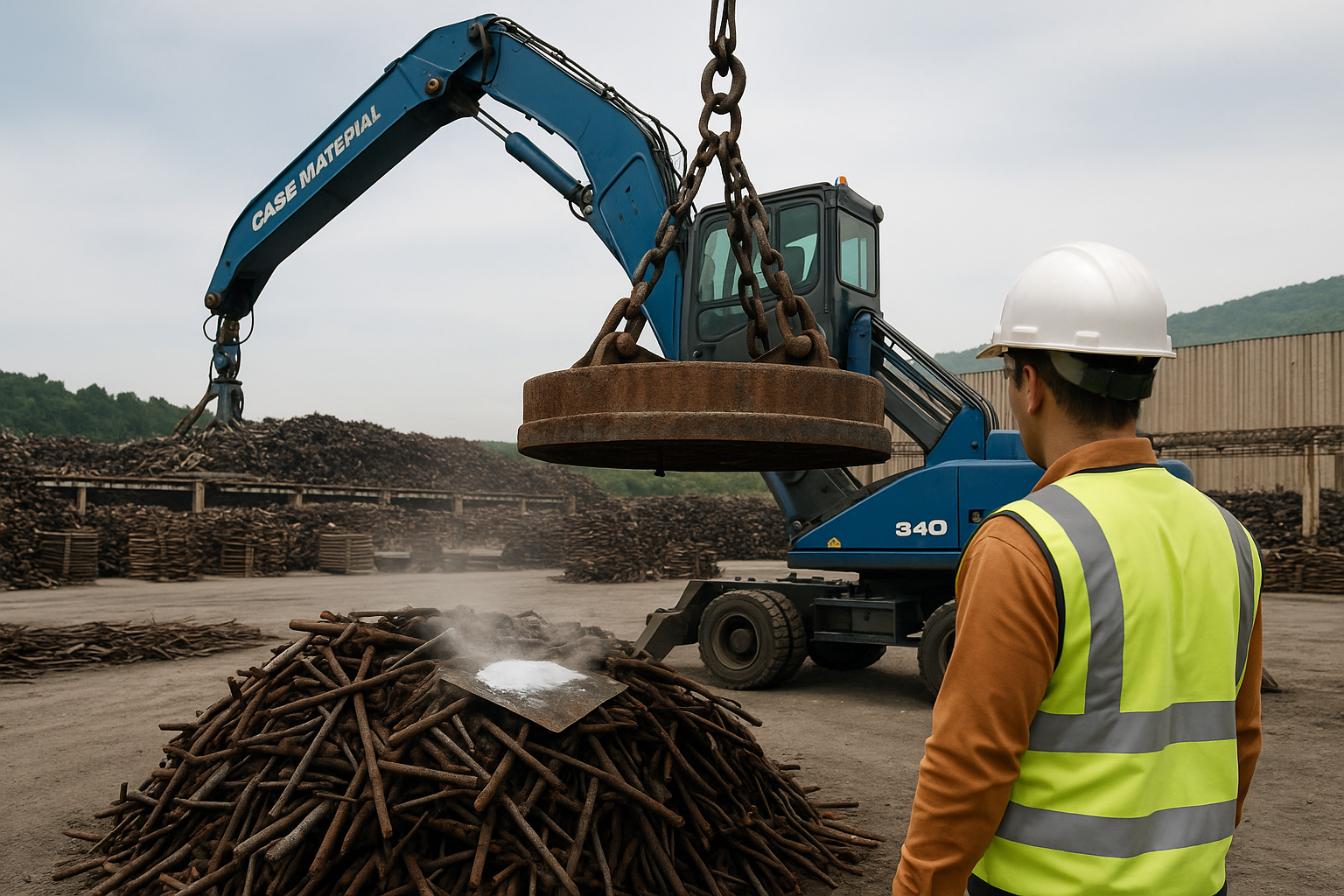 Calcular área de contato do eletroímã em fardos