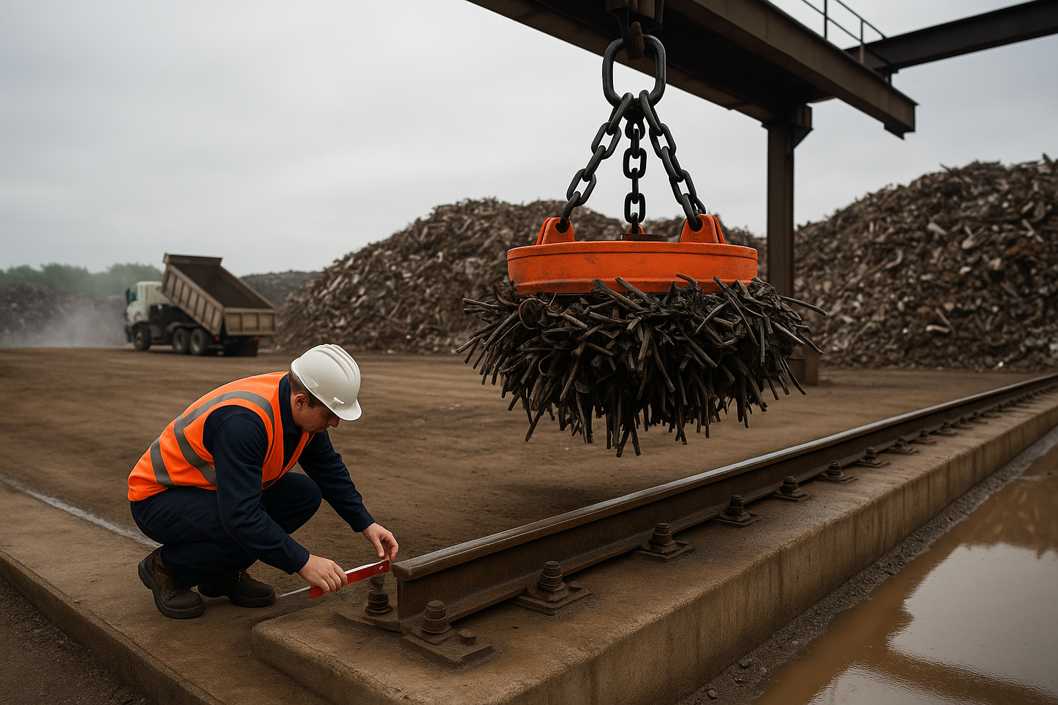 Fundações para guindaste com eletroímã: critérios práticos