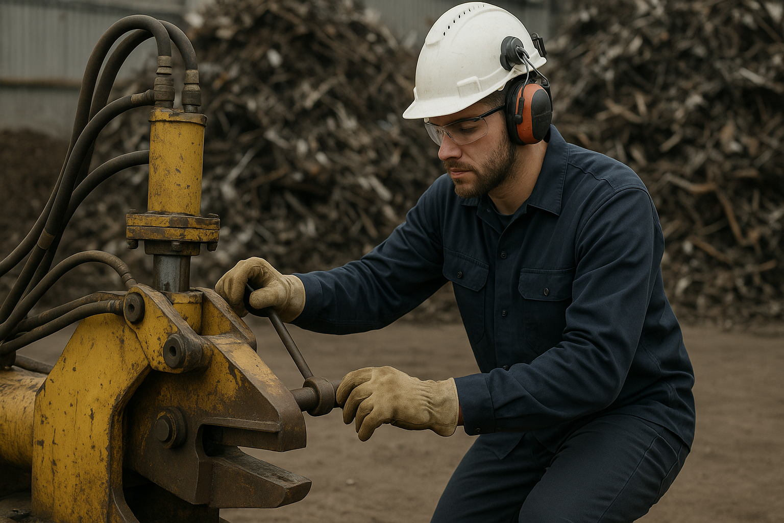 Treinamento operacional em tesouras hidráulicas