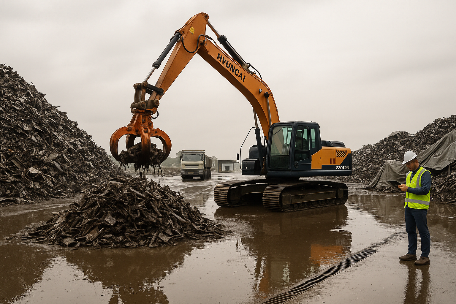 Pesagem incorreta por umidade em sucata ferrosa
