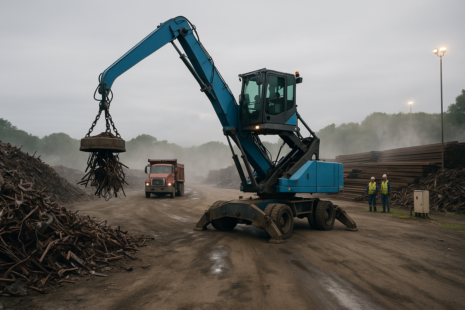 Eletroímã de suspensão ou montado na caçamba: quando usar