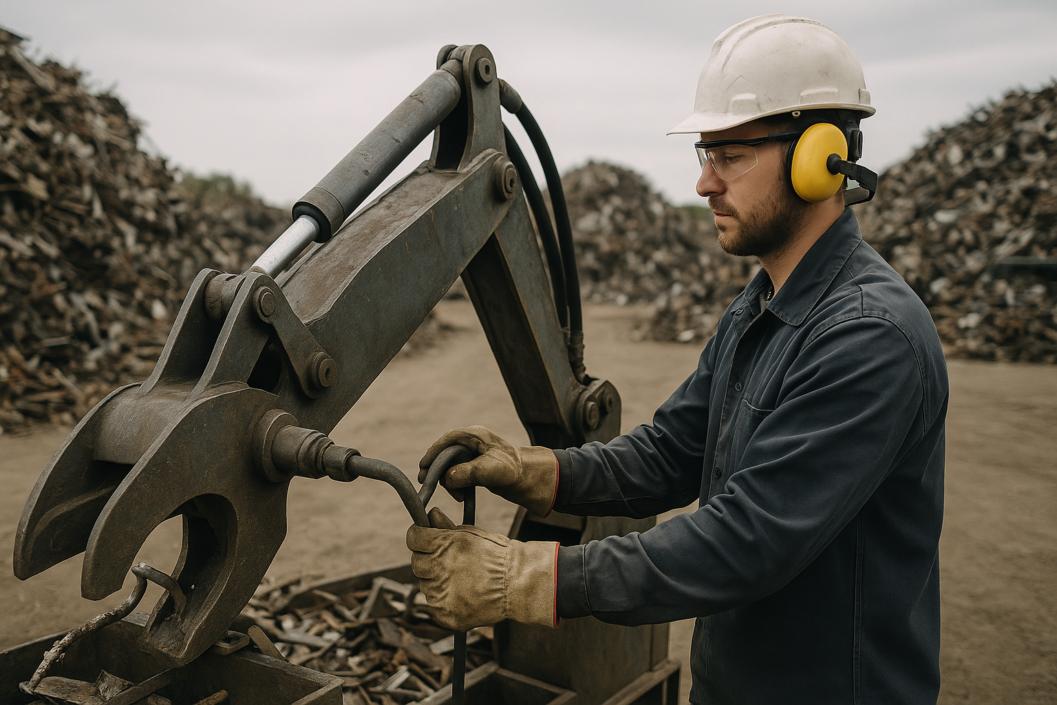 Seleção de tesouras hidráulicas para operações pesadas