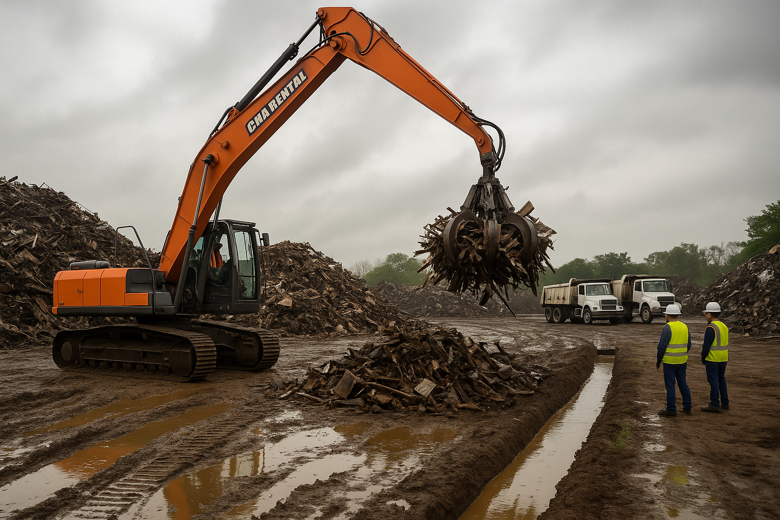 Drenagem de pátio para evitar paralisação por lama
