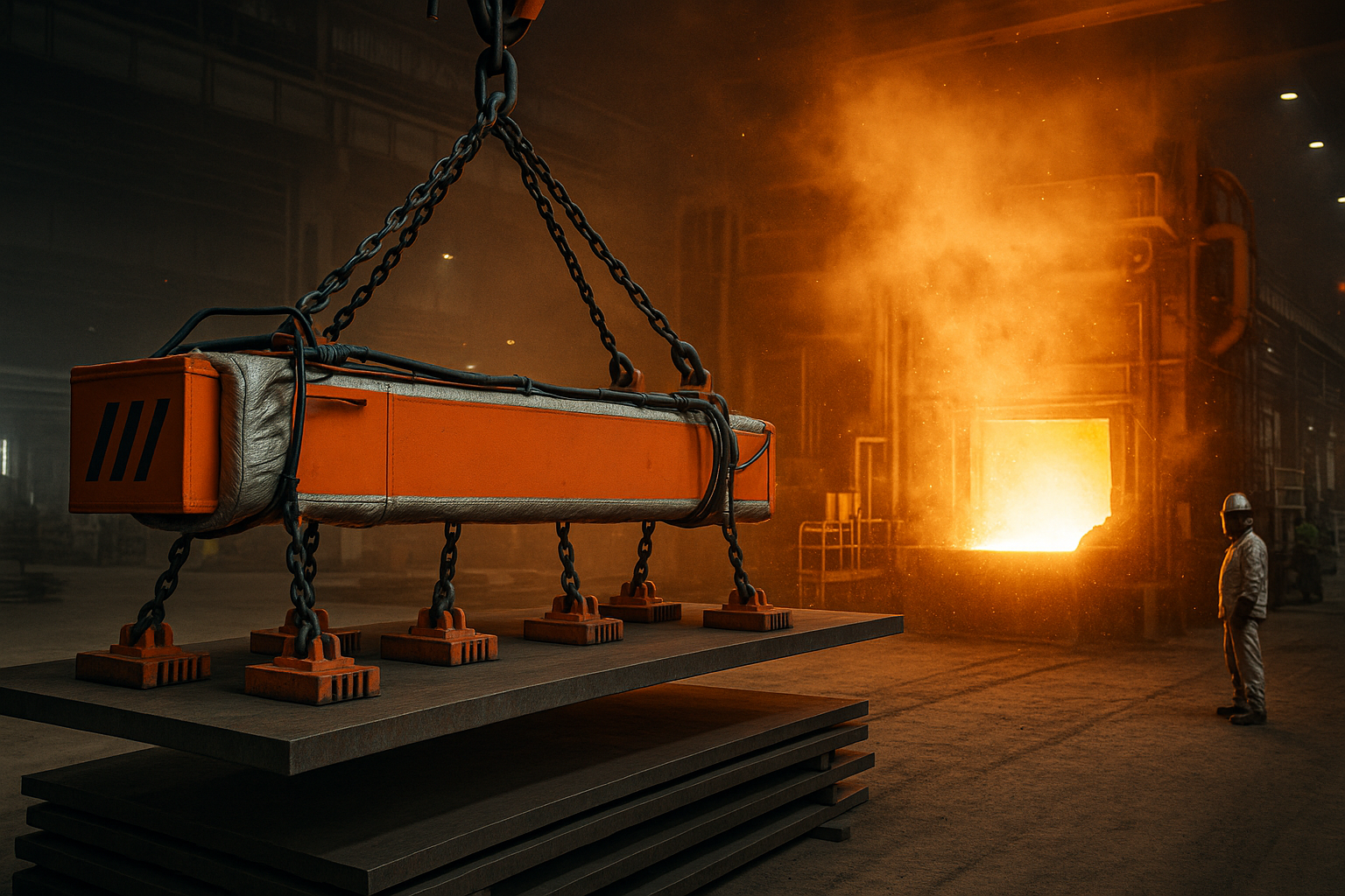 Proteção térmica para eletroímãs em áreas de fundição