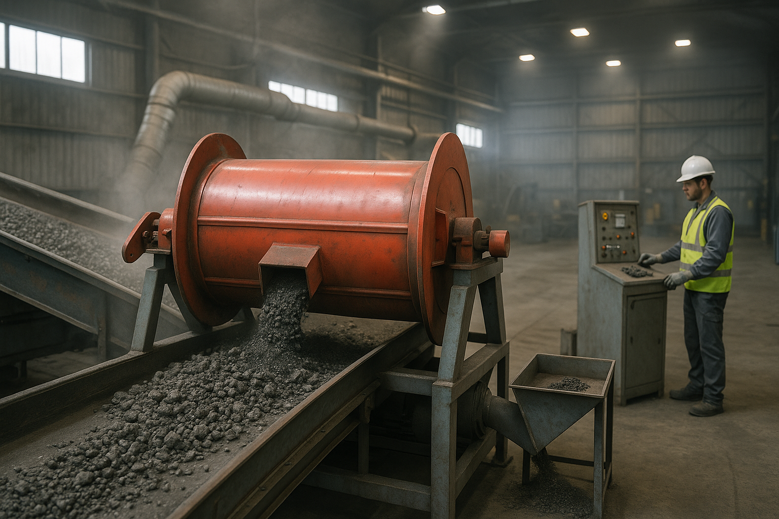 Recuperação de ferro em escória de forno