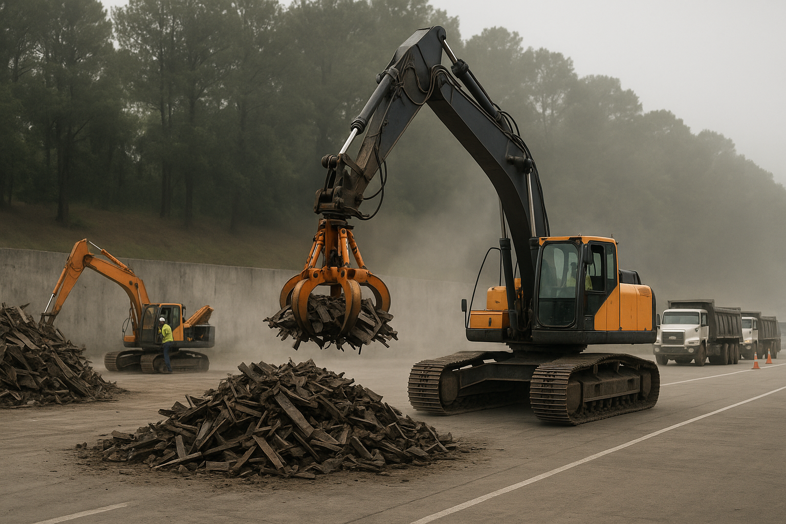 Troca de baterias em escavadeiras: impacto no turno
