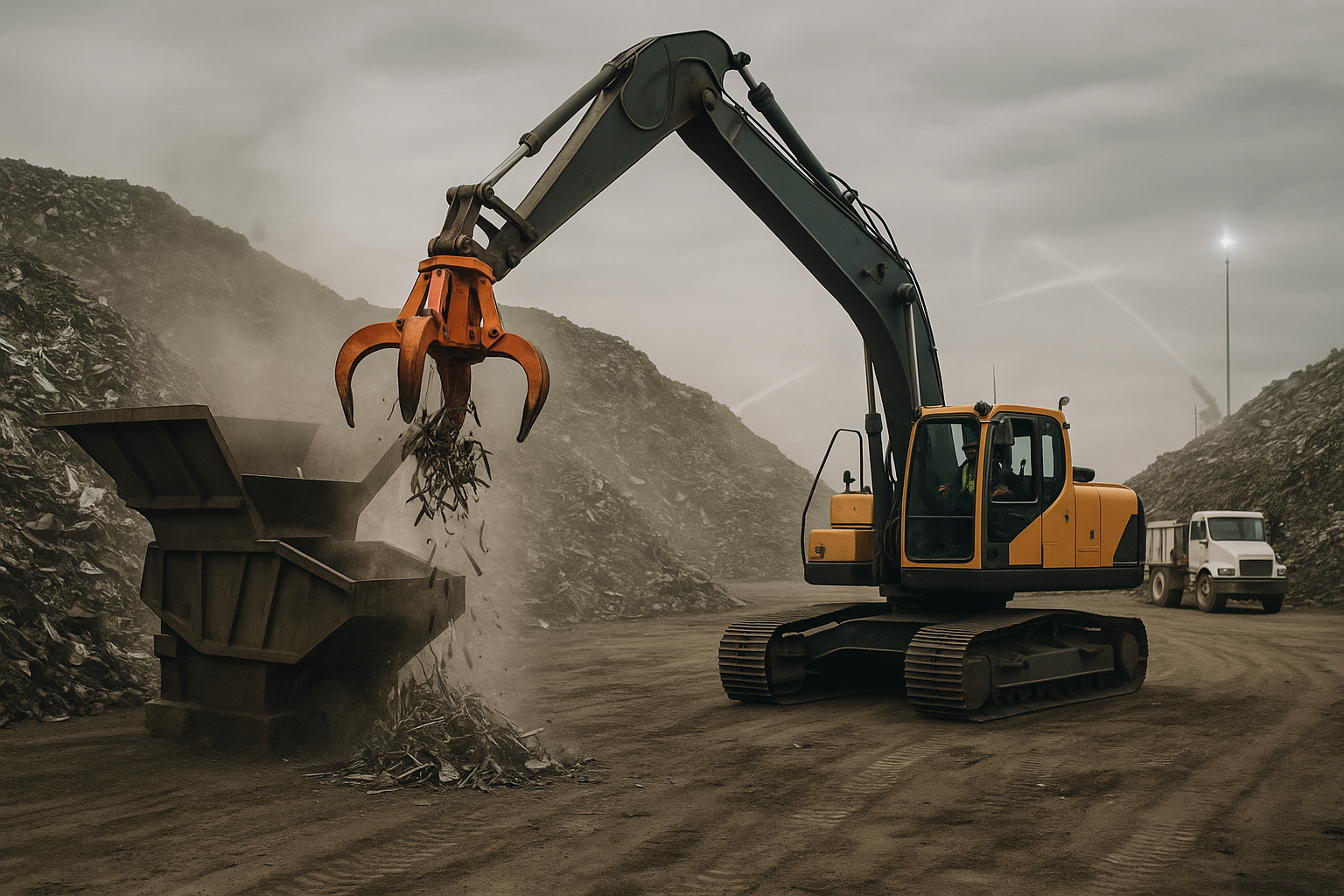 Escolha de pá carregadeira para alimentação de trituradores