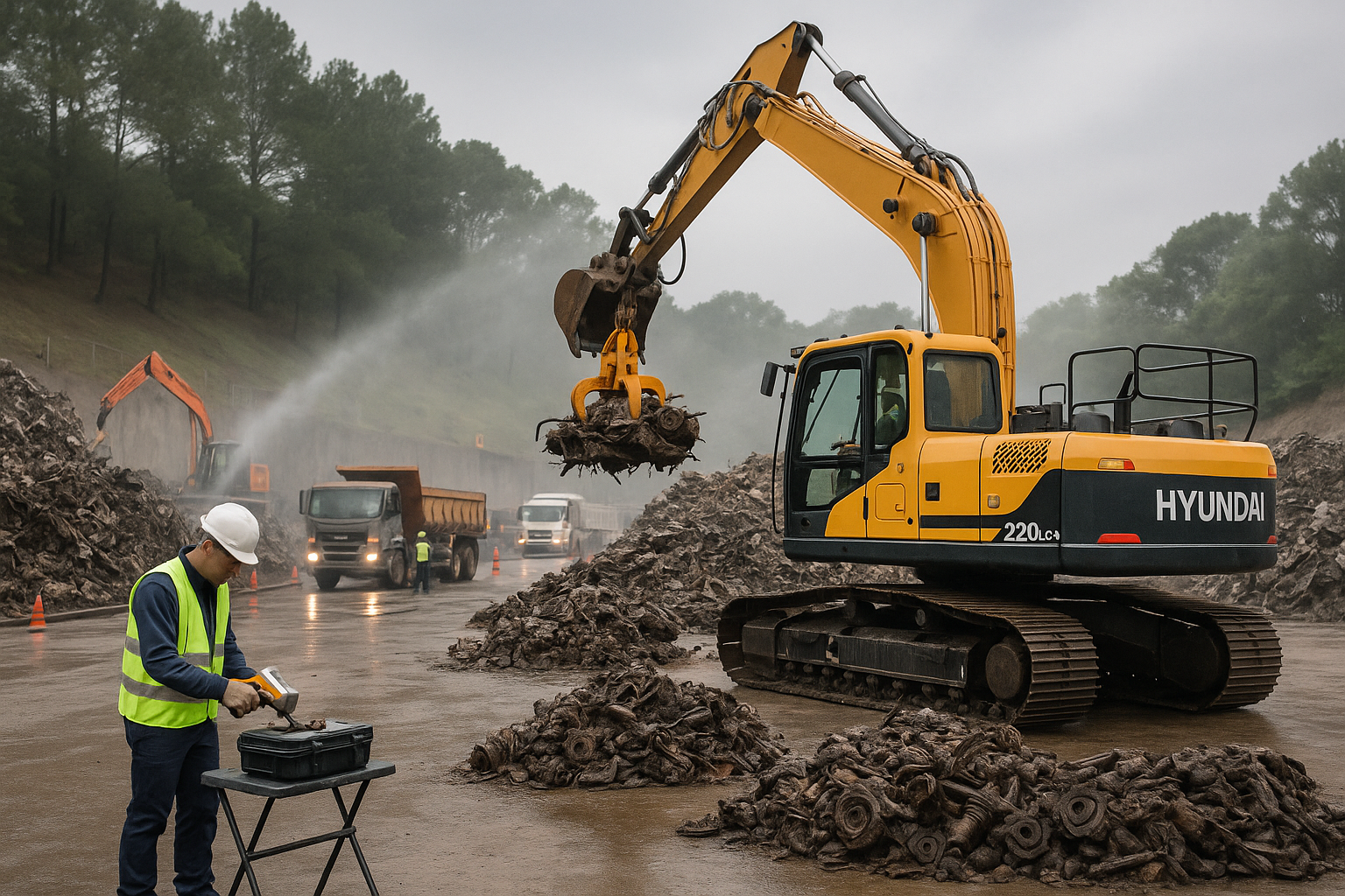 Método de amostragem rápida para sucata ferrosa