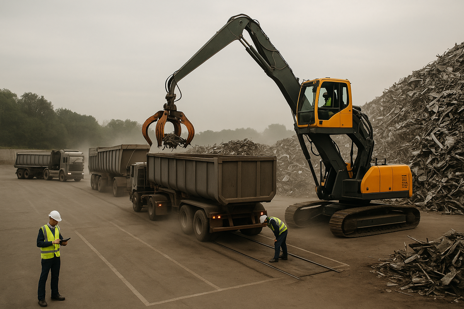 Calibração prática de balanças de caçamba no pátio