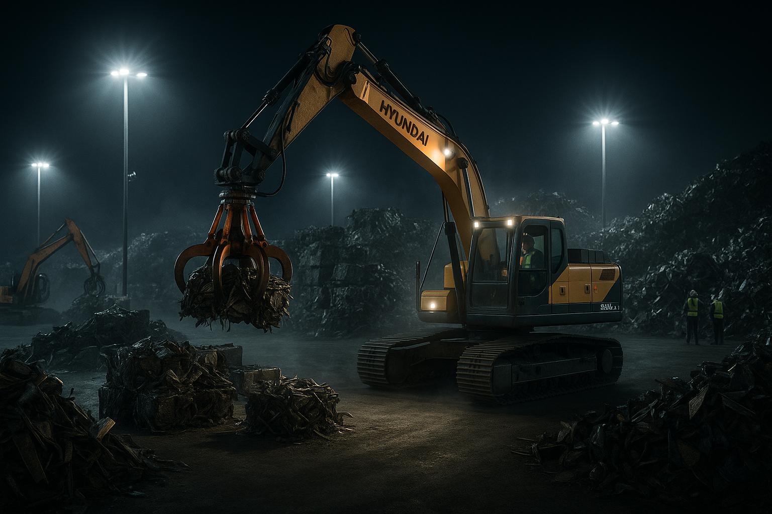 Iluminação de pátio reduz erros na separação noturna