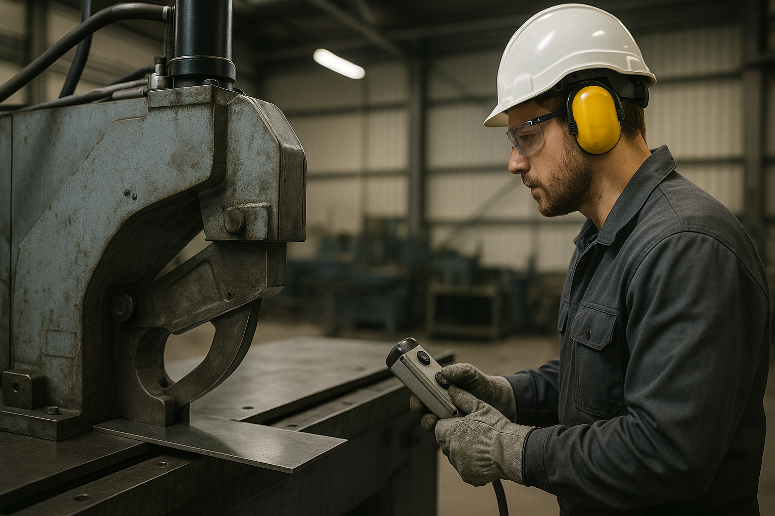 Segurança em cortes com tesouras hidráulicas