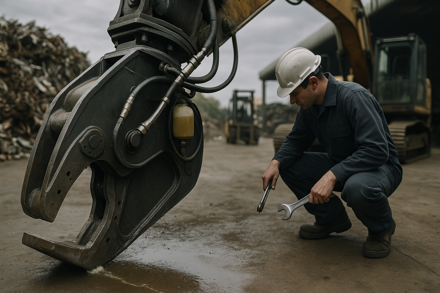 Diagnóstico de vazamento em tesouras hidráulicas