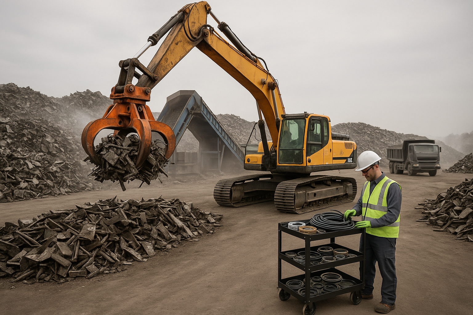 Priorização de sobressalentes para pinças hidráulicas