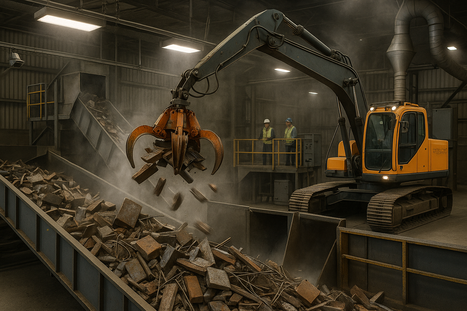 Visão por IA para classificar sucata na esteira