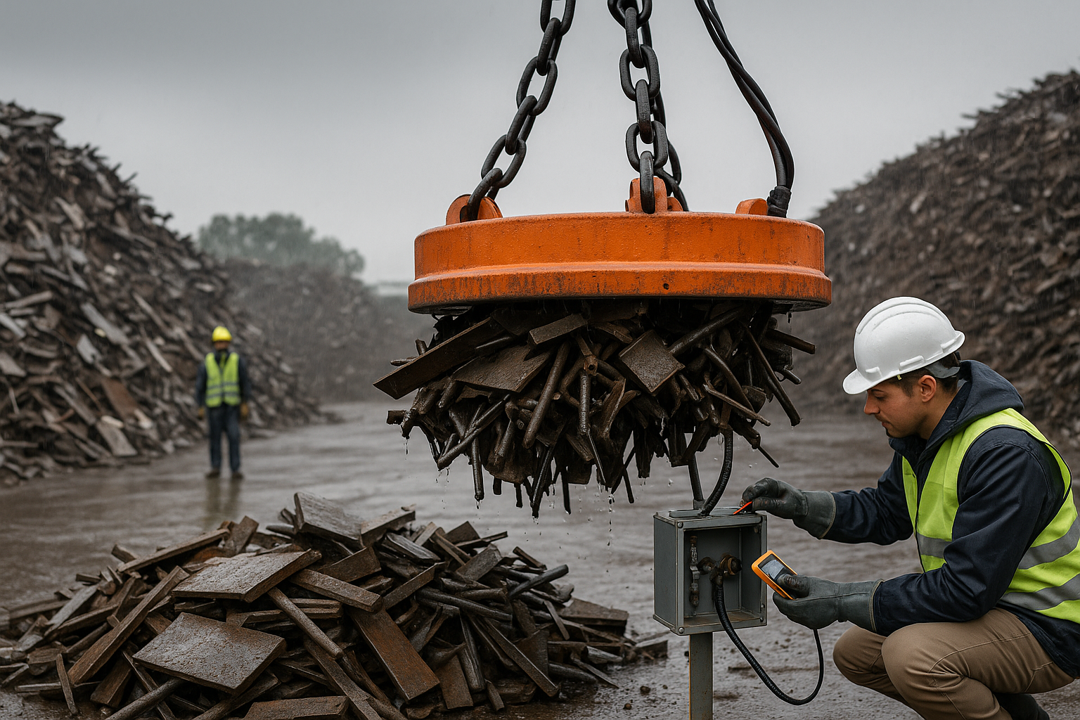 Proteção elétrica contra curtos em eletroímãs ao ar livre