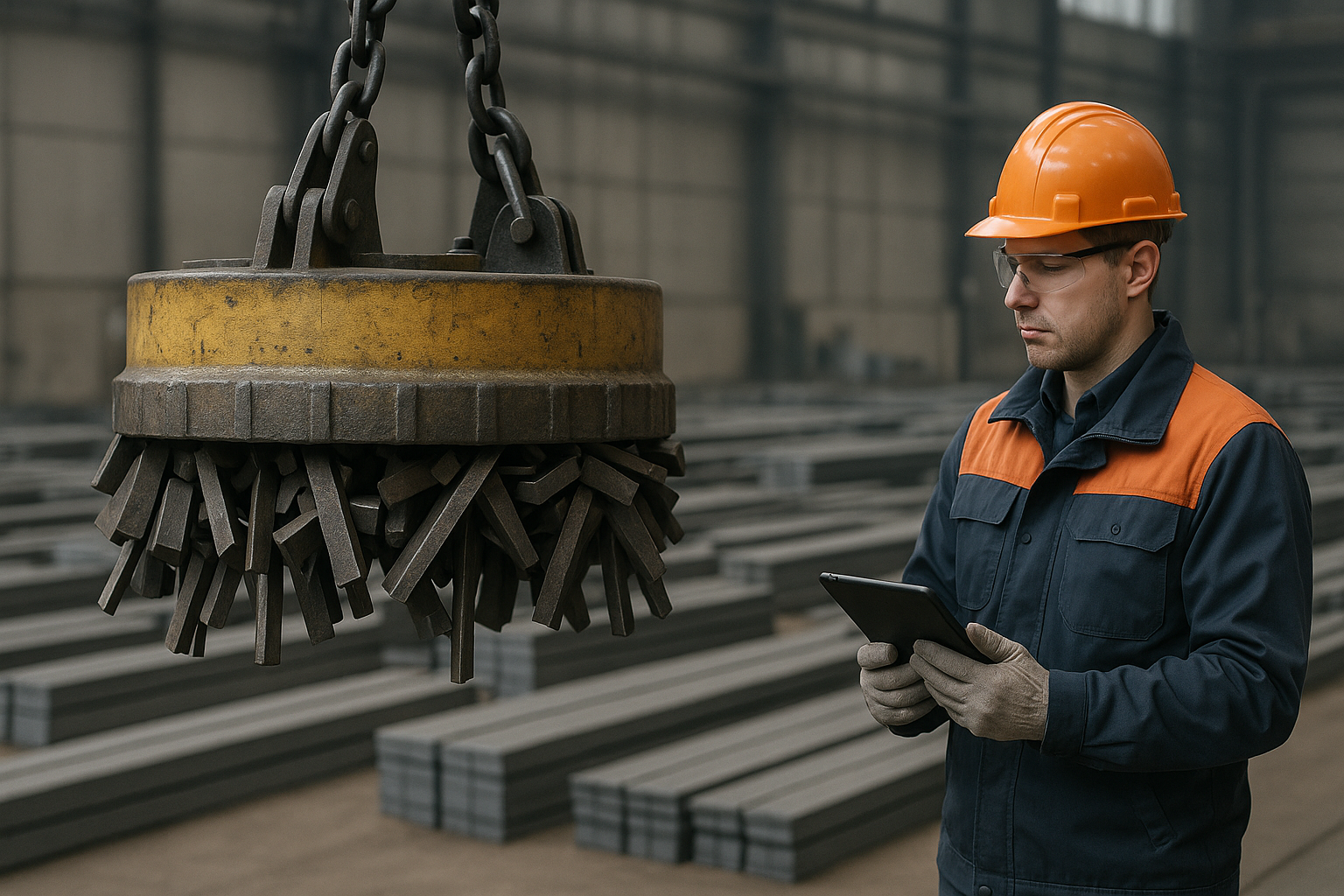 Seleção de eletroímãs industriais para pátios