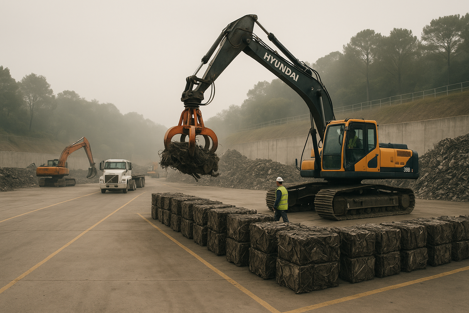 Posicionamento de fardos para reduzir manobras no pátio